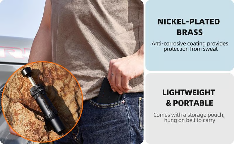 Adjustable Auto-Stop Air-Down Deflator, 10-30 PSI, 4PCS