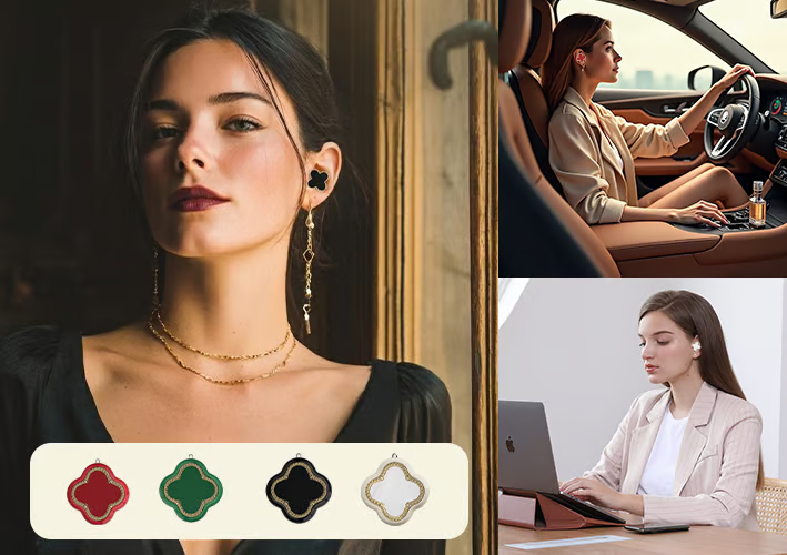 Four-Leaf Clover Bluetooth Headphones