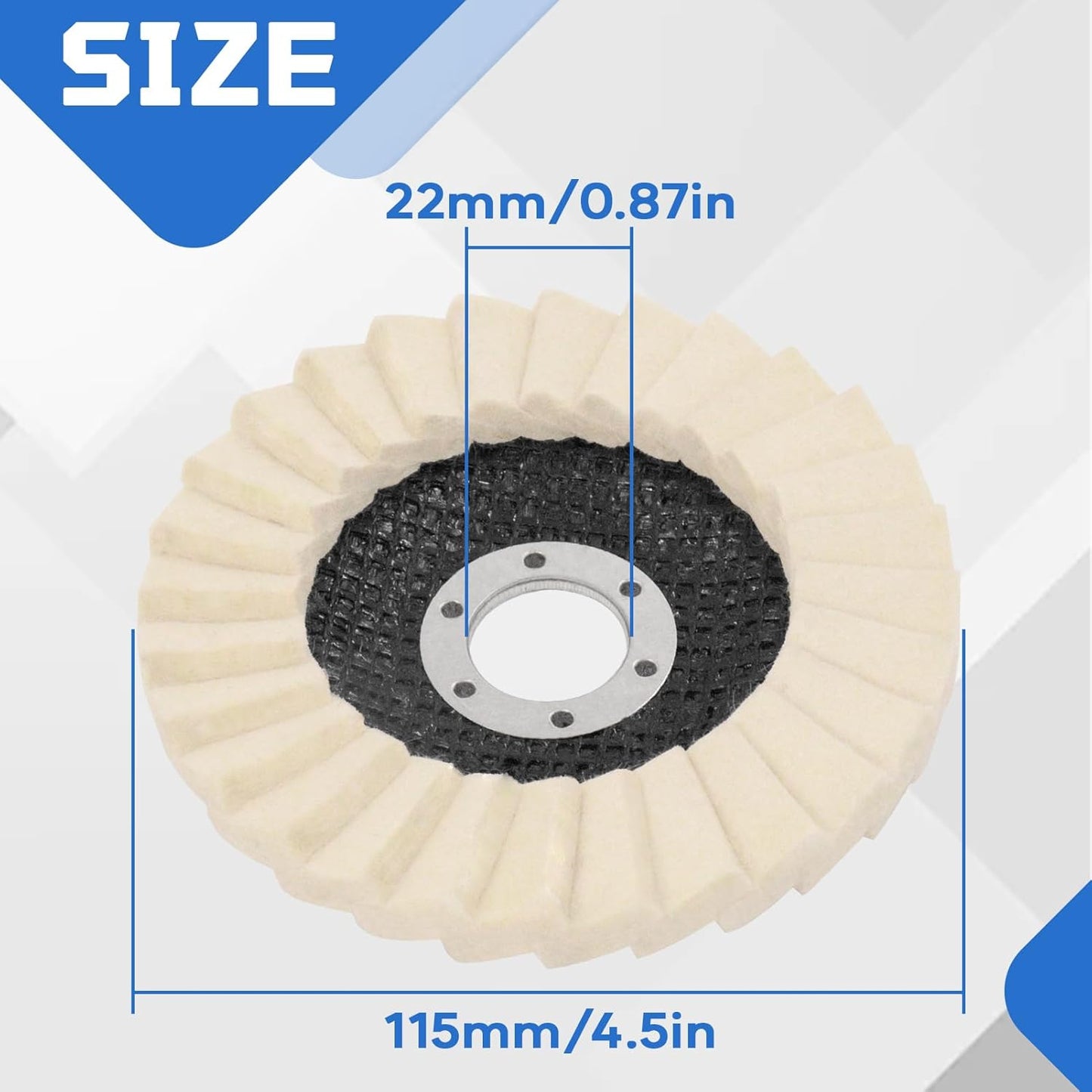 Industrial-Grade High-Density Compressed Wool Polishing Disc