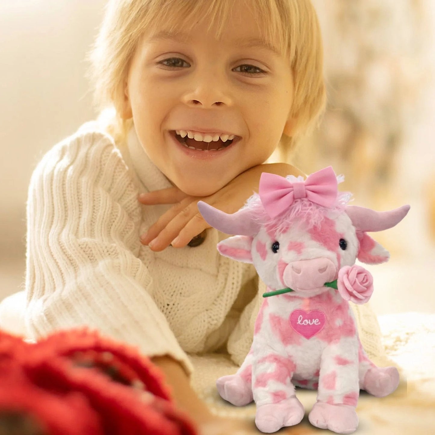 🔥Last Day 49% OFF💘🐮Adorable Pink Highland Cow Plush