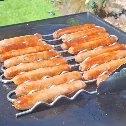 🌭 [Grill Master Essential] BBQ Sausage Roller Rack | No More Burnt Hot Dogs! 🔥✨