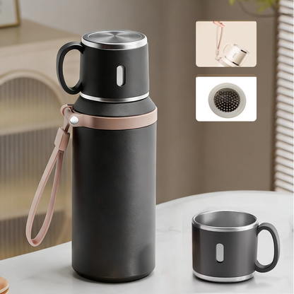 🍵2 in 1 Stainless Steel Vacuum Insulated Bottle with Lidded Cup