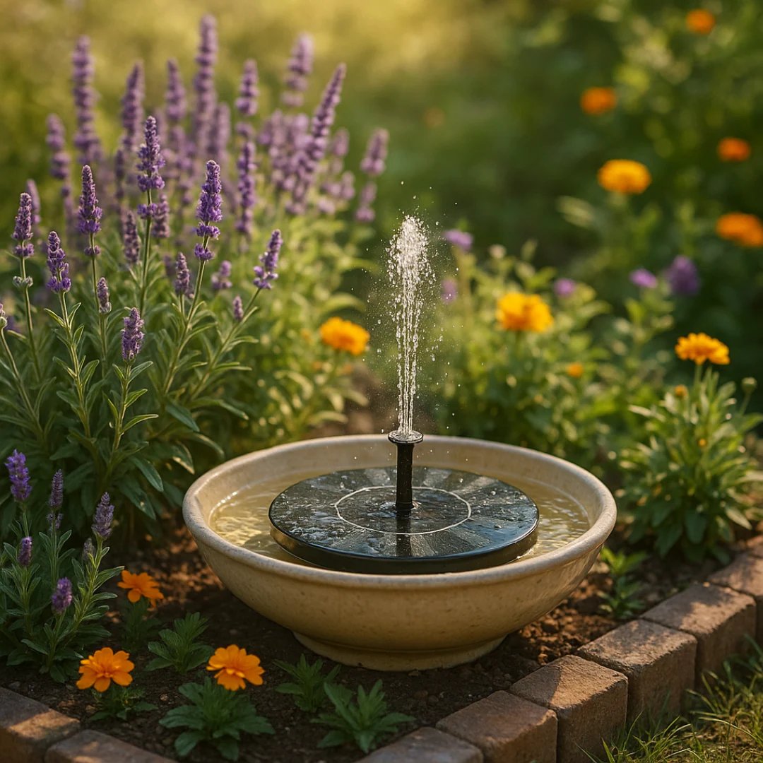 ☀️ Solar-Powered Fountain ✨Garden Oasis, No Wires No Hassle💦