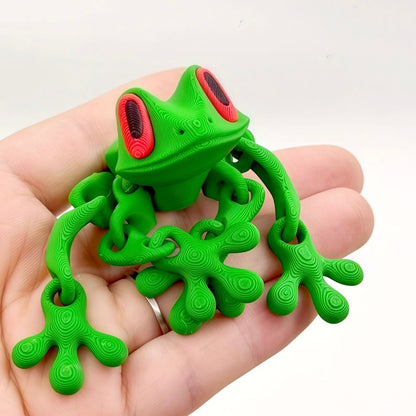 🐸 3D Printed Magnetic Frog | Articulated Fidget Toy & Decor
