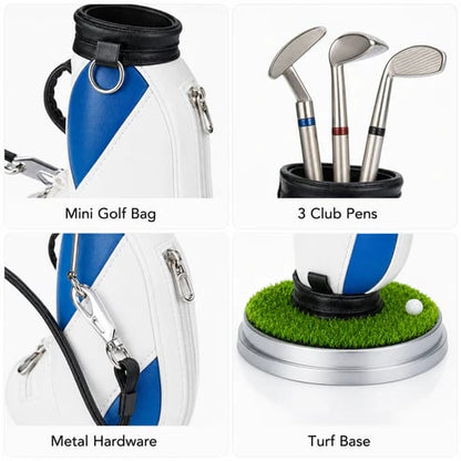 ⛳Golf Pen Holder + 3-Pen Set🏌️‍♂️Elevate Your Office Desk – A Hole-in-One for Style & Function