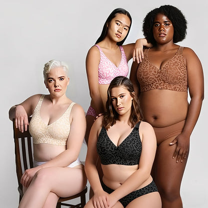 🔥Super Firming Leopard Print Jelly  Bra | Women Wirefree Bras 👍No More Sagging Breasts