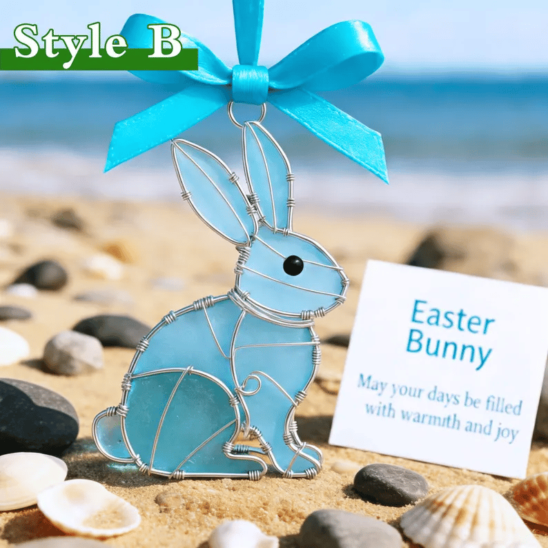 🐣🌊Easter wire wrapped acrylic ornaments ✨Shaped by Nature & Crafted by Hand💝