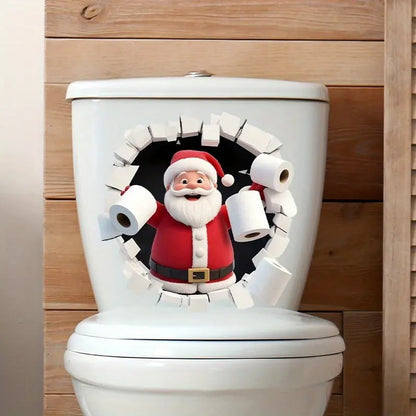 Christmas toilet stickers