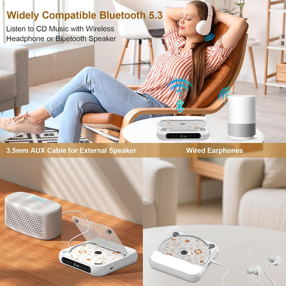 Portable Bluetooth CD Player