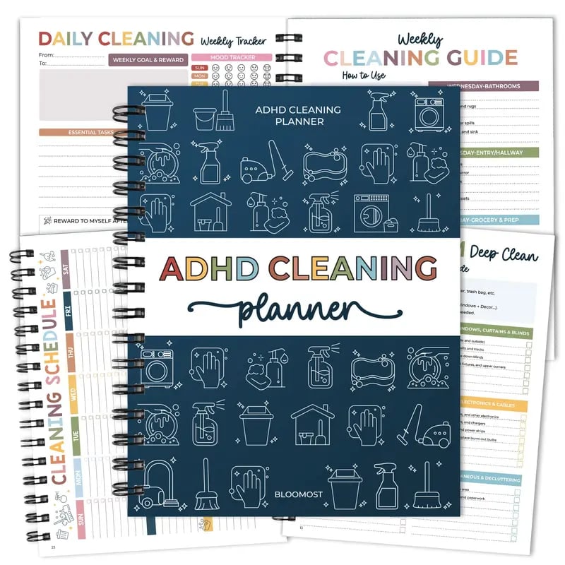 📅 New Release📕2026 version ADHD Cleaning Planner - Cleaning Schedule and Checklist Organizer for Adults and Teens