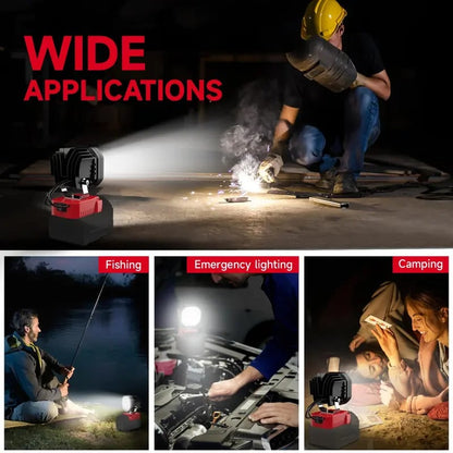 LED Work Light Compatible with Milwaukee 18V Battery/Dewalt 18V&20V Battery