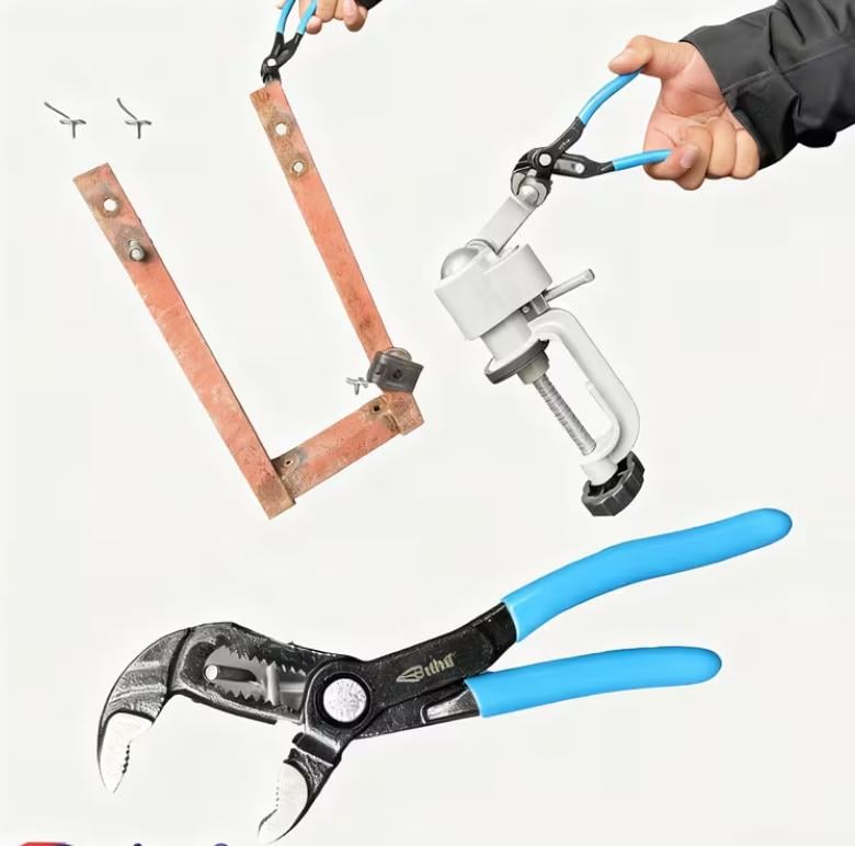 Groove Joint Pliers 5 Inch with Fast Adjustable Pliers V-Jaw Tongue and Groove Pliers Wrench for Water Pump