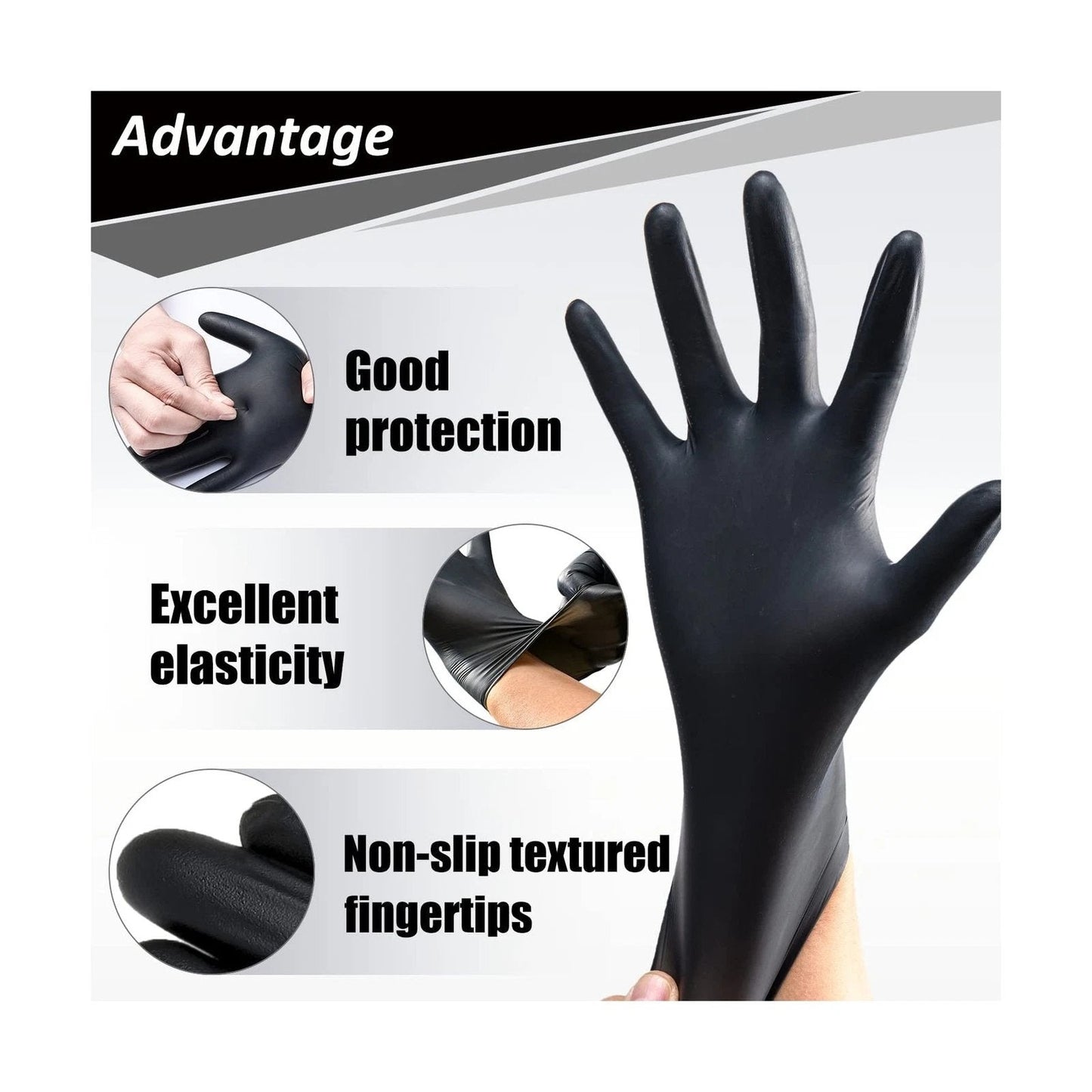 💯🧤High Elastic Protective Rubber Nitrile Gloves