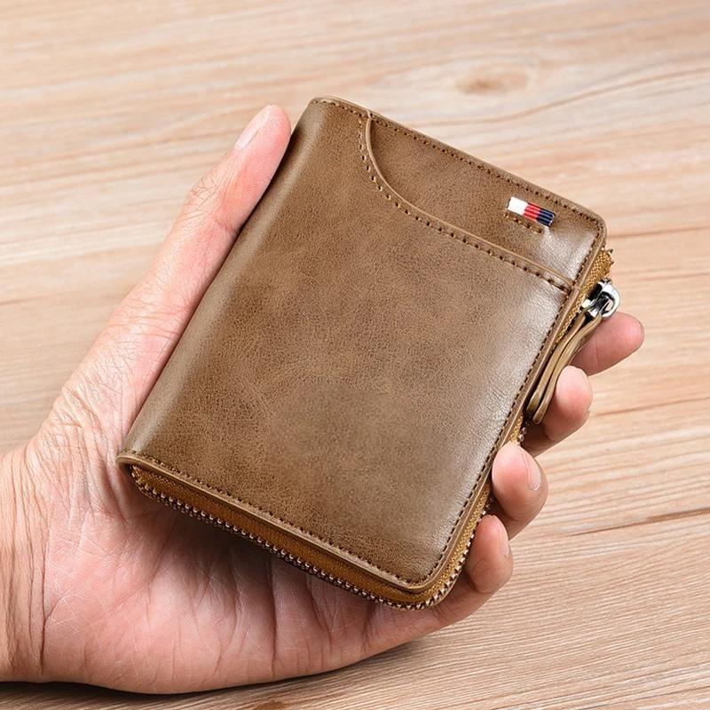 Men Wallet Zipper  Purse ( RFID PROTECTED )