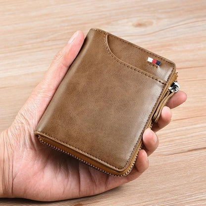 Men Wallet Zipper  Purse ( RFID PROTECTED )