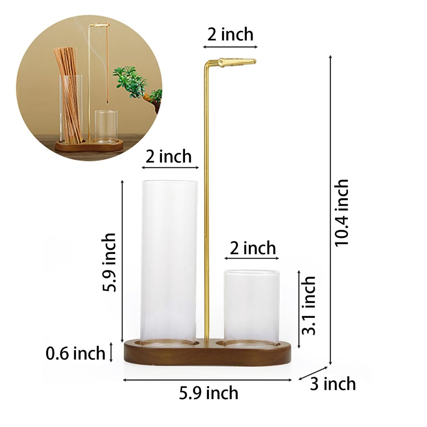 2 in 1 Incense Holder for Sticks(Incense sticks not included)