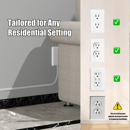 🔥🔥🏆#1 Bestselling🏆6FT Ultra Flat Plug Extension Cord Power Strip with 3 Outlets