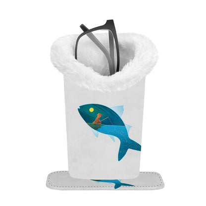 Eyeglasses Holder with Soft Furry Lining and Magnetic Base