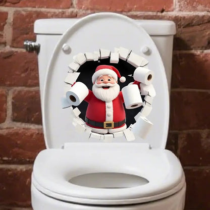 Christmas toilet stickers