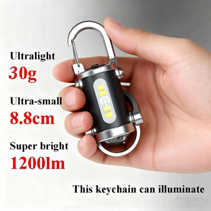 🔦✨Rechargeable Mini Keychain Flashlight - 800 Lumens, 6 Modes, Perfect for Outdoor Adventures, Work, and Emergencies