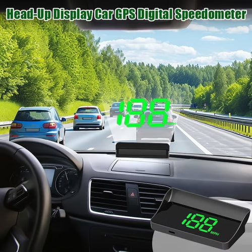 🏆🚗 Head-Up Display Car GPS Digital Speedometer – HUD for Cars, Trucks & Motorcycles