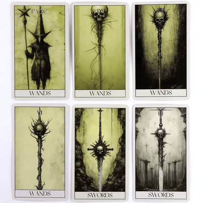 🖤Horror Tarot Card Deck: Spooky, Stylish 78-Card Set 🎴👻