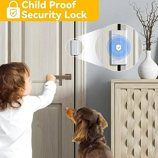 2 Pack Home Security Door Reinforcement Lock – Withstands 800 lbs, Heavy Duty Inward Swinging Door Lock, Childproof & Anti-Theft Protection