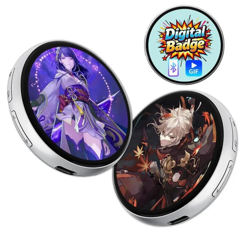 🔥Digital Badge Photo Video GIF Display Screen Pins Pixel Touchscreen Lightweight 500mAh