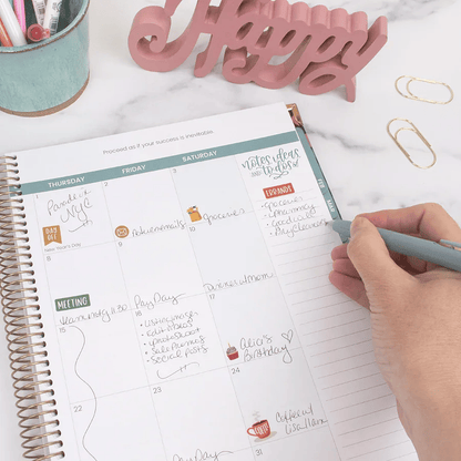 2026 Hard Cover Planner, 8.5" x 11", Blooming Wildly