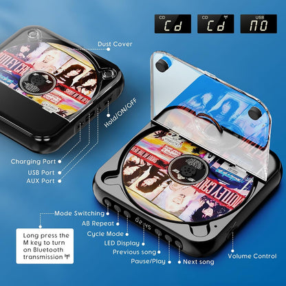 Portable Bluetooth CD Player