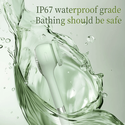 🎁 6 in 1 Electric Silicone Bath Brush Electric Back Scrubber 6 Brush Heads