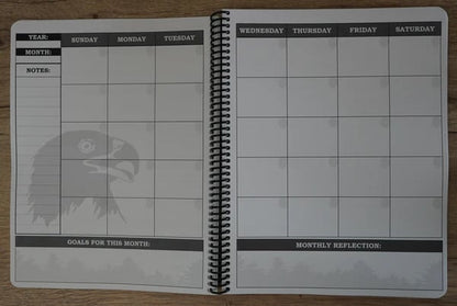 🔥🖤📚Themed Yearly Planner(✨Hardcover Book)