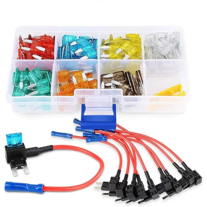 12V Add-A-Circuit Fuse Tap Kit ⚡🚗 4 Types in One Pack