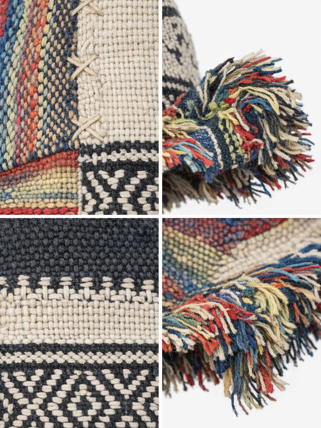 🎩🍄Frayed Patchwork Bucket Hat(✨Shapeable Brim One-of-a-Kind Style)