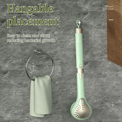 🎁 6 in 1 Electric Silicone Bath Brush Electric Back Scrubber 6 Brush Heads