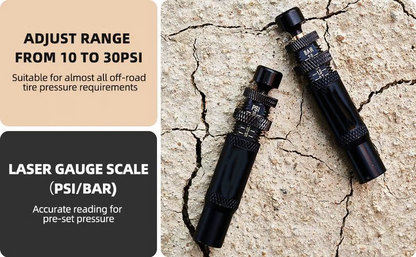 Adjustable Auto-Stop Air-Down Deflator, 10-30 PSI, 4PCS