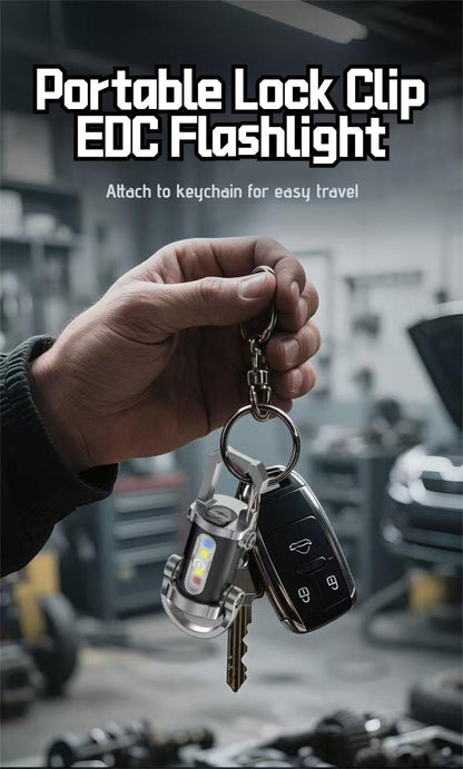 🔦✨Rechargeable Mini Keychain Flashlight - 800 Lumens, 6 Modes, Perfect for Outdoor Adventures, Work, and Emergencies