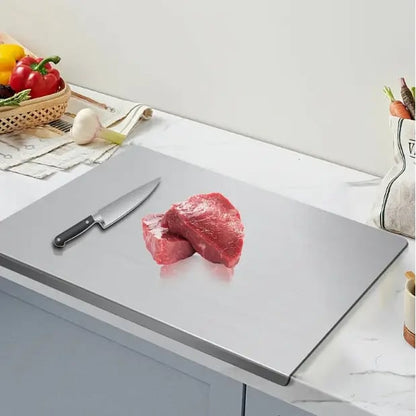 🔥Premium Stainless Steel Chopping Board – Non-Slip, Durable, Hygienic Kitchen Cutting Board