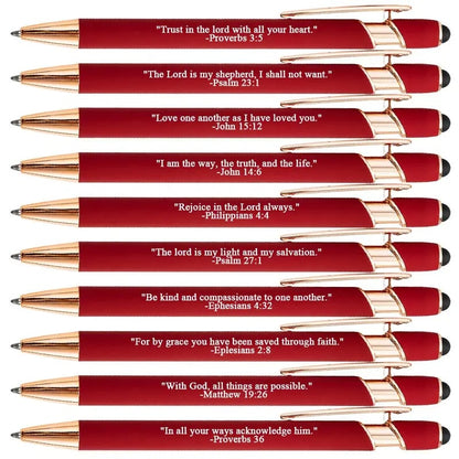Bible Verse Ballpoint Pen Set (10PCS)