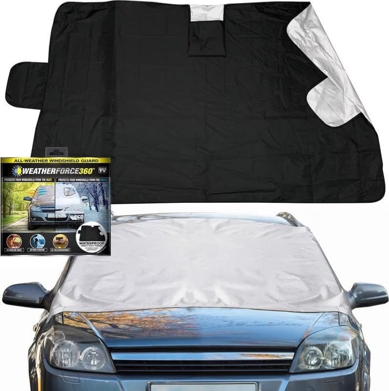 🎁Weatherforce All-Weather Windshield Shield 🛡️ | Anti-Theft & Reversible Design ❄️🌞