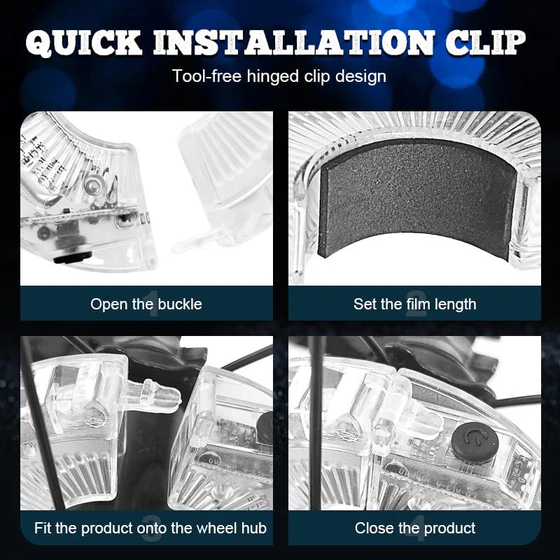 Colorful Bicycle Wheel Lights (7 Colors + 18 Light Modes) – Safe & Super Cool for Night Riding!