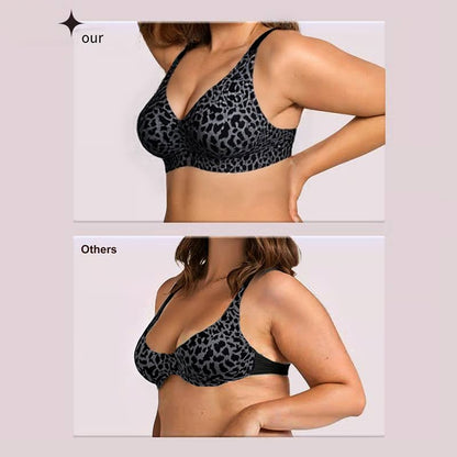 🔥Super Firming Leopard Print Jelly  Bra | Women Wirefree Bras 👍No More Sagging Breasts