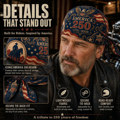 America 250 Cycling Pirate Hat / Biker Headwrap