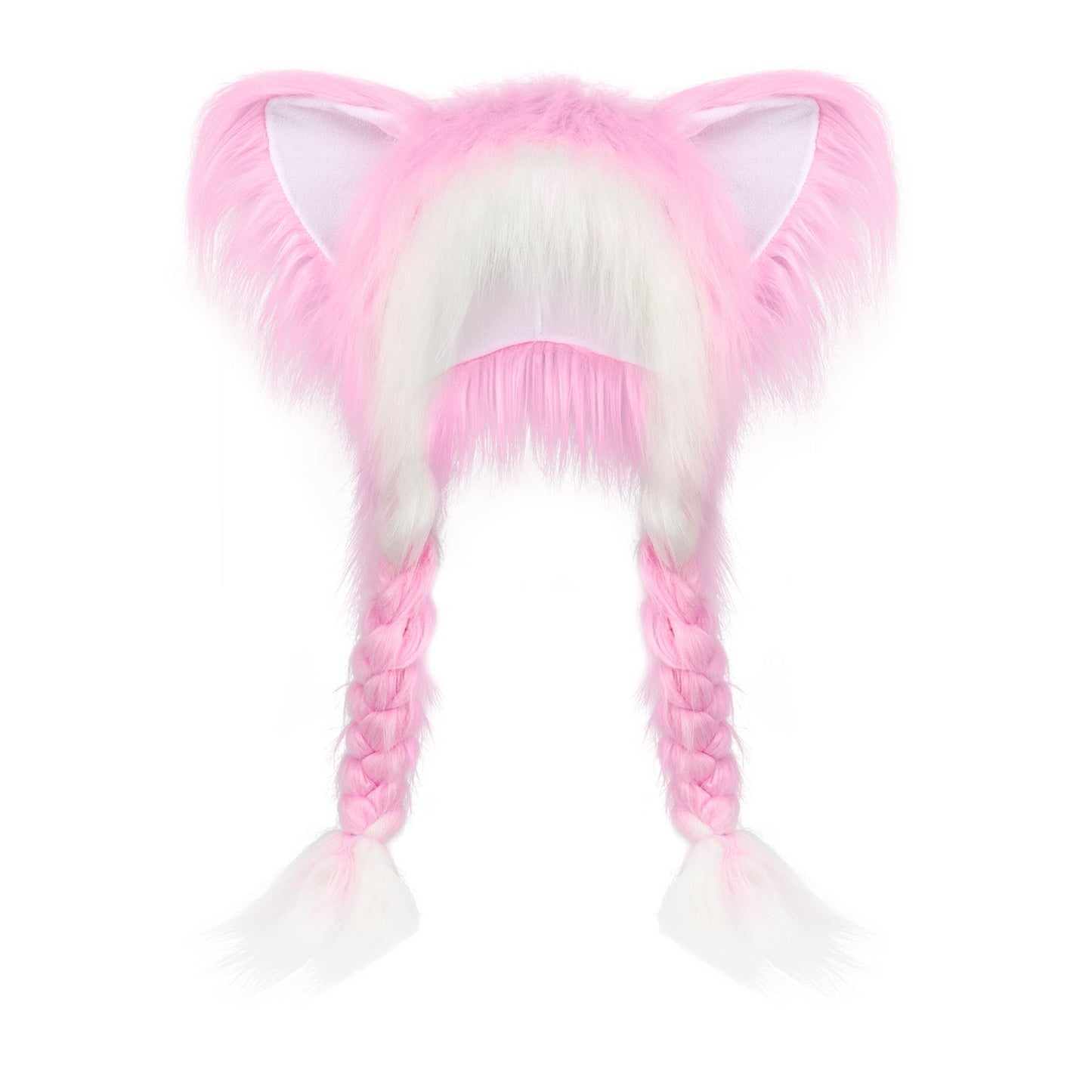 🔥Soft Furry Animal Ear Hat with Braids