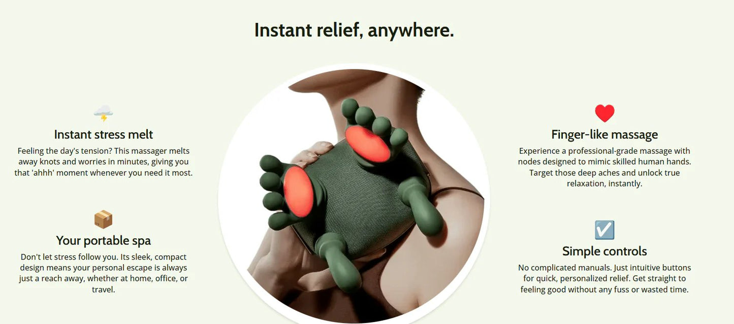 🎅Christmas Hot Sale 49% Off🎁3D Shiatsu Neck Massager + Heat 🔥