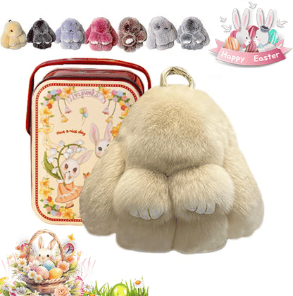🐰Easter Cute Bunny Plush Keychain - Iron Box Gift Option, 🎁Easter Sweet Surprise