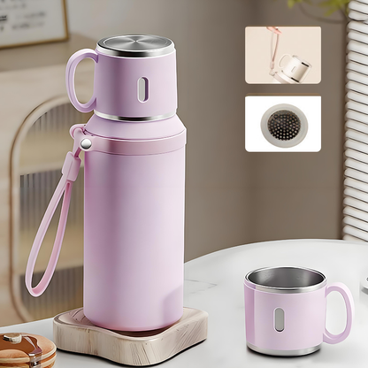 🍵2 in 1 Stainless Steel Vacuum Insulated Bottle with Lidded Cup