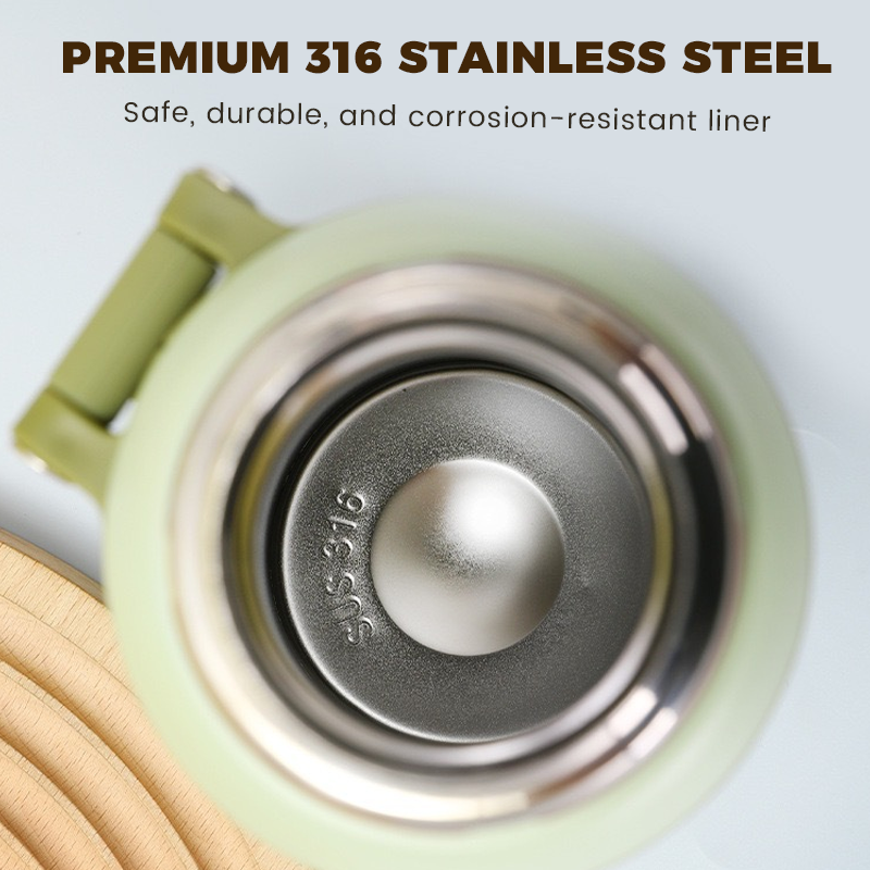 🍵2 in 1 Stainless Steel Vacuum Insulated Bottle with Lidded Cup