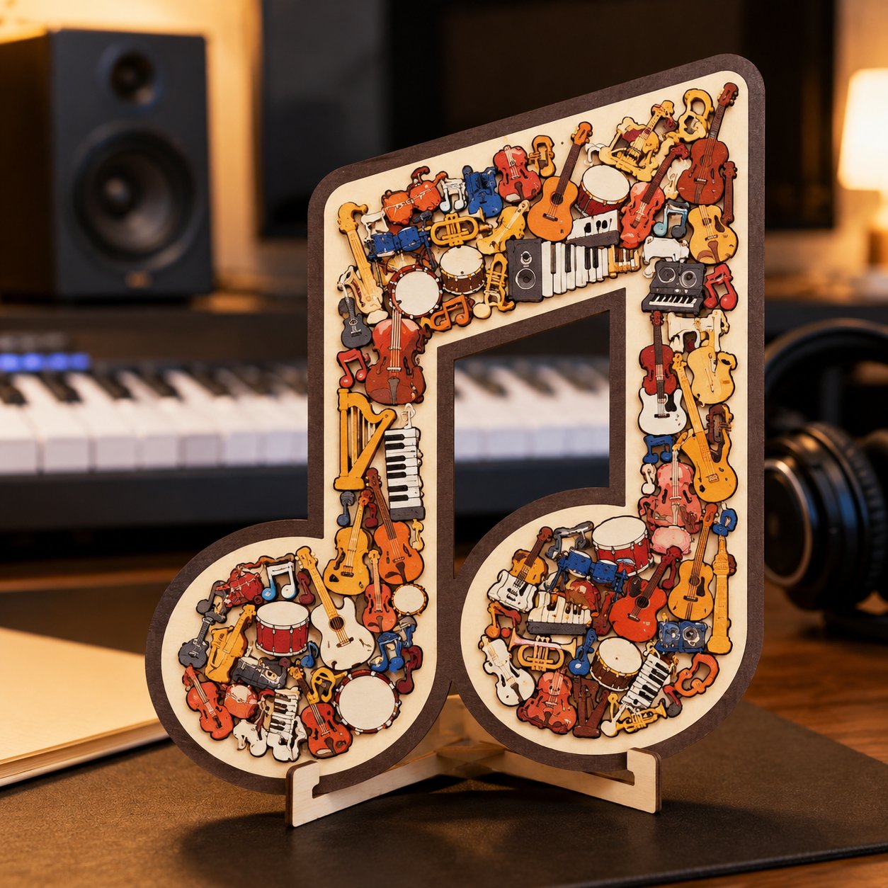 🎶Musical Note Instrument Jigsaw Puzzle Ornament✨