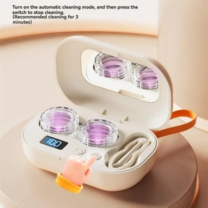 Ultrasonic Contact Lens Cleaner Rechargeable